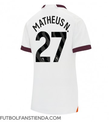 Manchester City Matheus Nunes #27 Segunda Equipación Mujer 2023-24 Manga Corta